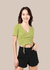 Camisa informal elegante de verano para mujer de alta calidad fabricante de Vietnam lavable sostenible al por mayor OEM ODM Streetwear - Product Image 5