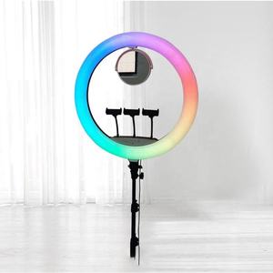 Échantillon gratuit portable <span class=keywords><strong>selfie</strong></span> maquillage en direct vidéo beauté décor adaptateur tactile télécommande 56cm 22 pouces rgb ring light - Product Image 5
