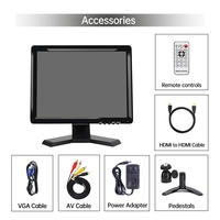 Moniteur LED OEM LCD 24/7 heures de travail CCTV 15 "17" 19 "22" Moniteur PC d'ordinateur de bureau avec entrée VGA BNC AV Moniteur LC