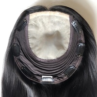 TP37 Stock bereit, jungfräuliches menschliches Haar Seide Basis Lady Topper natürliche Farbe und 613 blonde 7x8 Frau Toupet Seide Top zu versenden