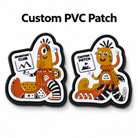 Lot de badges 3D en PVC souple personnalisés avec personnages de dessins animés pour sacs d'enfants, vêtements de club en plein air et accessoires promotionnels
