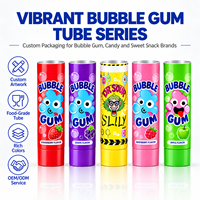 Tubes d'emballage pour chewing-gum laminés ABL imprimés sur mesure, en aluminium et plastique, avec bouchon à vis, haute barrière, qualité alimentaire