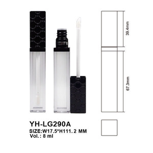 Tubo de Brillo Labial Personalizado con Tapa Grabada en Relieve, Envase Transparente para Brillo Labial, Envase Cuadrado Vacío para Aceite Labial - Product Image 2