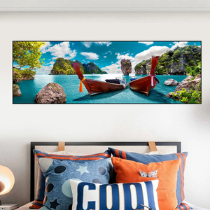 Paesaggio scenico Thailand <span class=keywords><strong>mare</strong></span> isola lago barca immagini <span class=keywords><strong>di</strong></span> arte della parete della natura poster <span class=keywords><strong>e</strong></span> stampe decorazioni per la casa pittura <span class=keywords><strong>di</strong></span> paesaggio marino - Product Image 3