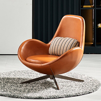 Fauteuil inclinable moderne pour salon, personnalisé, commercial, pivotant, léger, en cuir, fauteuil œuf