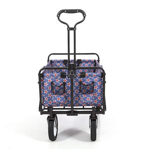 Chariot de jardin pliable robuste en acier, capacité de 150 livres, pour le camping en plein air, le jardin et les travaux extérieurs - Product Image 5