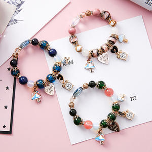 Pulseras de Cuentas Bohemias de Verano para Niñas, Pulsera de Cuentas Creativa con Letras de Corazón, Pulsera de Cuentas de Vidrio Coloridas Hechas a Mano - Product Image 1