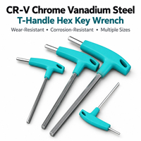 Clés Allen ergonomiques à poignée en forme de canne, en acier au chrome-vanadium, à double entraînement, métriques, pour la réparation de machines et de vélos
