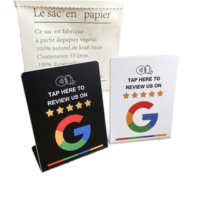 Tarjeta de Visita con Código QR NFC de 3"X4", PVC Impermeable, con Soporte de Exhibición, Certificación ISO para Reseñas de Google, Instagram, Tripadvisor, Trustpilot - Product Image 1