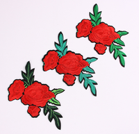 Patch brodé 3D de haute qualité avec motifs thermocollants, fleurs pour vêtements et drapeaux, badges brodés avec logo personnalisé