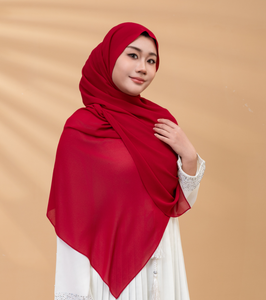 En stock, vente en gros personnalisée, hijabs malaisiens de couleur unie, <span class=keywords><strong>jilbab</strong></span>, turban pour femmes, écharpe en mousseline de soie perlée, turban long à effet bulle - Product Image 3