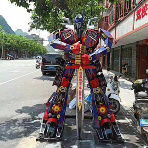 Mouvement de bras de <span class=keywords><strong>Robot</strong></span> en fer de grande taille, <span class=keywords><strong>Robot</strong></span> brillant mobile en métal pour <span class=keywords><strong>Sculpture</strong></span> de jardin de parc de paysage - Product Image 2