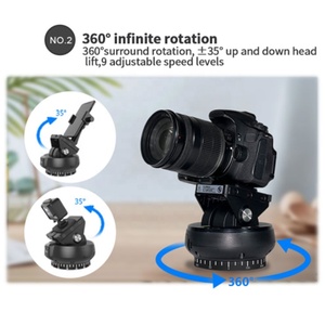 หัวแพน-ทิลท์แบบหมุนได้ด้วยมอเตอร์ พร้อมรีโมทคอนโทรล และที่หนีบโทรศัพท์มือถือ สำหรับกล้อง DSLR และโทรศัพท์มือถือ - Product Image 4