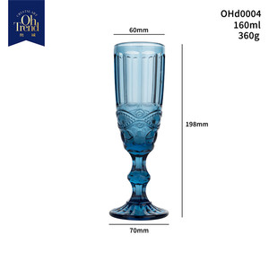 Copa grande de lujo, gran color reutilizables de copas de champán, color verde, vino, diamante, corte de cristal - Product Image 4