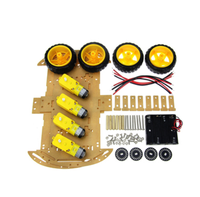Kits de châssis de voiture robot intelligente 4/2WD 2019 avec encodeur de vitesse pour Arduino 51 M26, kit de voiture robot intelligente DIY pour l'éducation des étudiants et des enfants