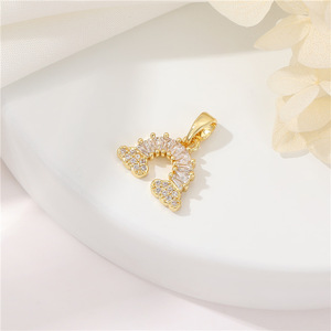 Dijes de Circonita Cúbica al por Mayor con Forma de Flor de Cerezo, Dijes de Arcoíris para Hacer Joyas, Collares, Pendientes, Accesorios de Joyería - Product Image 6