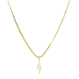 2026 Hot Selling Simple Light Luxury Lightning Pendant Necklace <b>Titanium</b> Steel Unisex's Necklaces Fashion Jewelry Wholesale - Product Image 5