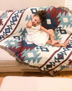 Tapiz de moda personalizado, funda de sofá, cama boho, fundas para sillón, mantas tejidas de Jacquard con flecos - Product Image 2