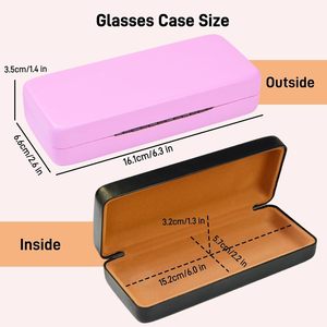 Étui de protection rigide portable rectangulaire personnalisé avec logo d'usine pour lunettes de soleil et de vue, motif uni, unisexe, pas cher - Product Image 3