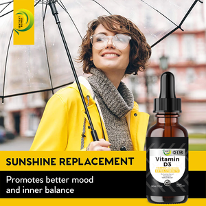 Gotas de Vitamina D3 de Origen Vegetal Puro Promueven la Absorción de Calcio Protegen los Huesos y los Dientes Refuerzan el Sistema Inmunitario Mejoran el Estado de Ánimo Sin Fragancia - Product Image 5