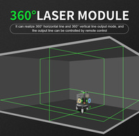 Niveau laser 3D automatique à auto-nivellement, professionnel, multi-cross, vert, magnétique, 5 points, outil de construction, nivel laser