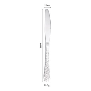 Juego de cubiertos de acero inoxidable con patrón martillado de piel de serpiente, popular, desechable, estilo occidental, incluye cuchillo para carne y tenedor - Product Image 6
