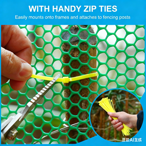 Cuộn lưới nhựa chắn gia cầm 15.7INx10FT, lưới chắn ban công, chuồng gà, chó con, vườn, hàng rào chắn, lưới nhựa chắn gà - Product Image 3