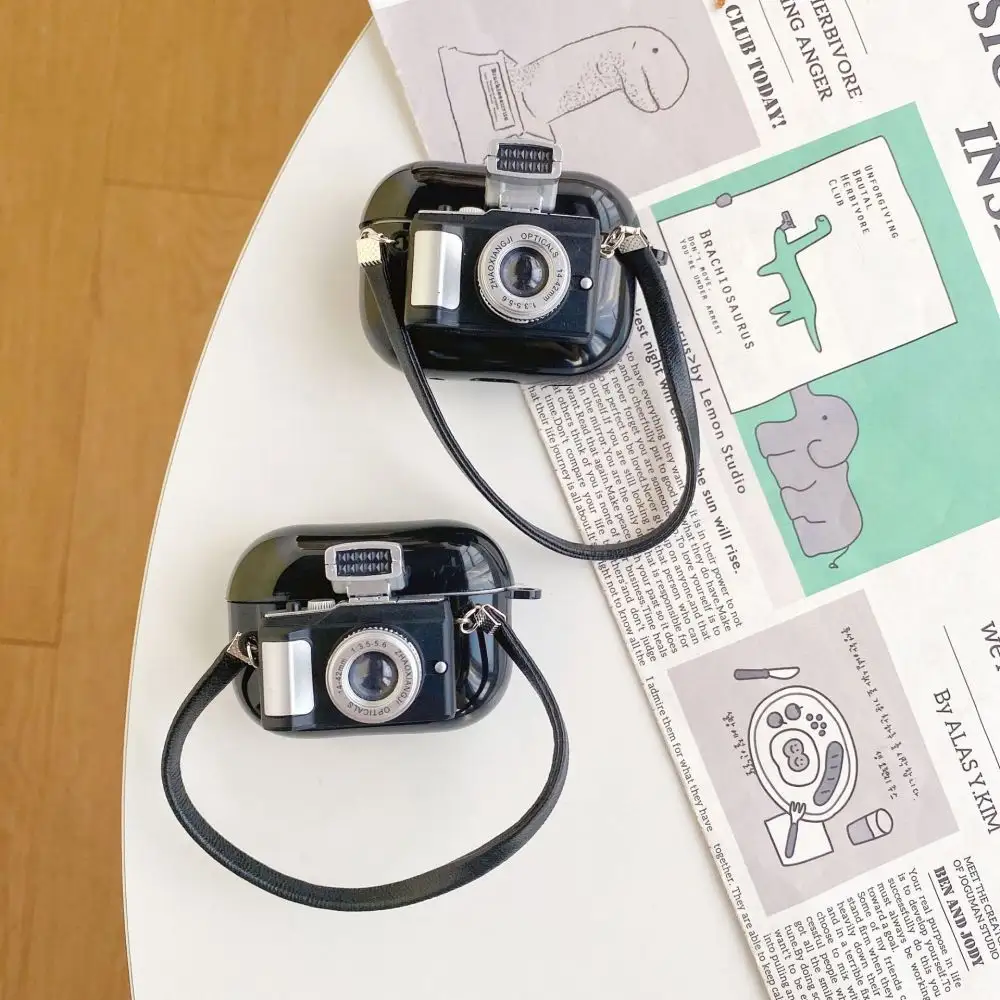 Expédition rapide dessin animé 3D caméra obturateur flash Silicone écouteur couverture pour Airpod 1/2 3 pro Ins style Tpu étui pour écouteurs