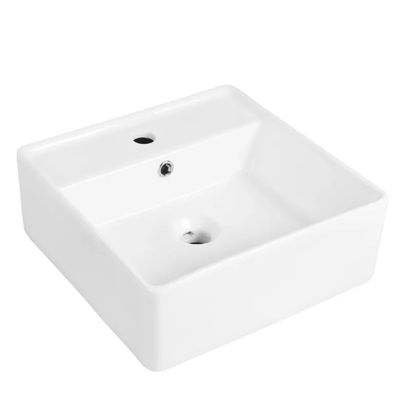 A099 Samiyah Luxe Witte Keramische Onder Mount Wastafels Effen Oppervlak Badkamer Wastafel Sink Voor Sanitair