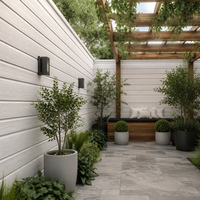Panneau de revêtement mural Ynori WPC en composite PE, grain de bois blanc, 20 mm, 160 mm, pour cour, imperméable, ignifuge