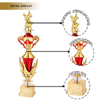 Trofeo de Baile Personalizable, Chapado en Oro, de Plástico, Premio Deportivo con Figuras Intercambiables para Competiciones de Baile