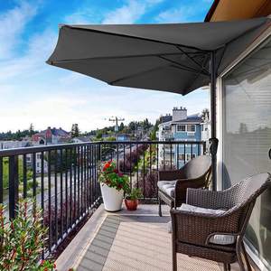 2023 Auvent étanche hors-La-Mur <span class=keywords><strong>Demi</strong></span> Rond Soleil Abri Patio Mur Extérieur <span class=keywords><strong>Parasol</strong></span> Jardin Parapluie - Product Image 1