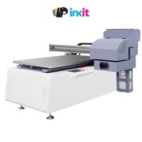 Imprimante UV à plat Inkit 6090 avec fonction CCD, industrielle, pour bouteilles en verre, acrylique, bois, puzzles, stylos, grand format