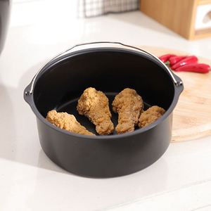Panier de cuisson antiadhésif personnalisé en gros pour four, accessoires pour friteuse à air, paniers à frites, seau à gâteau, plaque de cuisson - Product Image 5