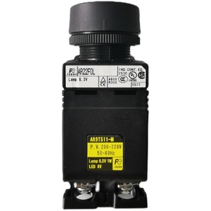 AR22F0L <b>Push</b> <b>Button</b> <b>Switch</b> 220V 5A Round Head Full Illuminated IP40 LED 6.3V Japan - Product Image 5