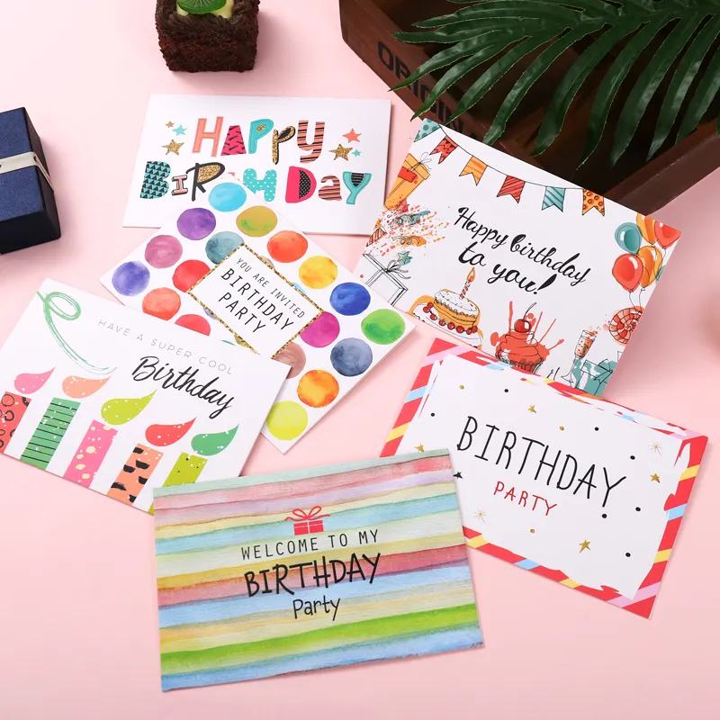 HXD High Quality Großhandel umwelt freundlich sortiert lustig alle Gelegenheiten alles Gute zum Geburtstag Glitter benutzer definierte Papier Grußkarten