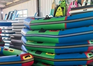 Beyaz su Rafting ve balıkçı ışığı ağırlık 3 kişi kapasitesi için şişme <span class=keywords><strong>PVC</strong></span> Drift tekne kurtarma sal - Product Image 4