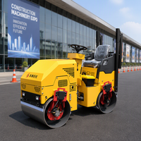 Compacteur routier vibrant tandem à double tambour pour asphalte 6HP 28KN Force de compactage Construction