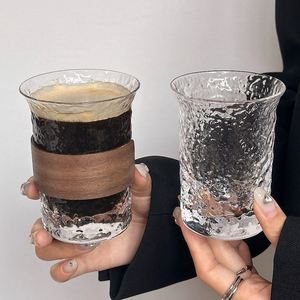 Japanese-style Hand-hammered Single Layer Coffee/<b>tea</b>/whiskey Cup with Handle Anti-scald Iced Americano Latte Cup - Product Image 3