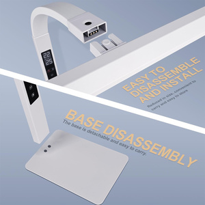 Lampe de bureau LED à gradation progressive avec affichage numérique, compacte, pliable, sensible au toucher, sans ombre, pour l'architecture, la salle d'ordinateur, la maison et le travail - Product Image 4