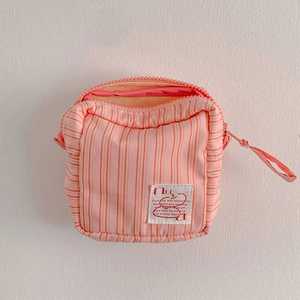 Bolsa de Maquillaje de Viaje Mini Personalizada con Diseño de Rayas Verticales, Bolsa Cosmética Portátil y Linda con Cierre - Product Image 3