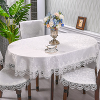 Europäischer Stil Luxuriöse Handgefertigte Bestickte Wasserdichte Maßgefertigte Spitzen-Blumen-Tischdecke für Esszimmer Hochzeit Party Dekoration