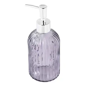 Stock Colorful 400ml Liquid Soap Dispenser Bottle Luxury Glass Shampoo Bottles With Gold Pump