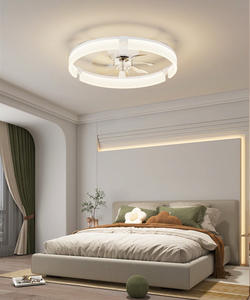 Ventilateur de plafond en métal à 7 pales, faible bruit (<30 dB), moteur CC à 6 vitesses, lumière LED à intensité variable, application intelligente et télécommande, pour chambre à coucher - Product Image 6