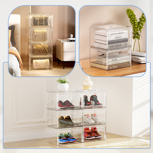 Modern Single-Tier Transparent Shoebox Stackable Plastic <strong>Shoe</strong> <strong>Box</strong> Storage Modular Design <strong>Clear</strong> Stackable - Product Image 4