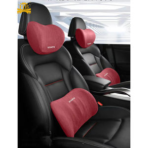 Wildleder aufblasbares Auto-Kopfkissen Speicher-Schaum Hals Rücken Rest Unterstützung Massage Muster - Product Image 4