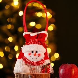 Sacchetti regalo per bambole senza volto portatili di natale sacchetto regalo per caramelle di natale forniture per decorazioni vecchio pupazzo di neve cervo campana borsa per mele - Product Image 3