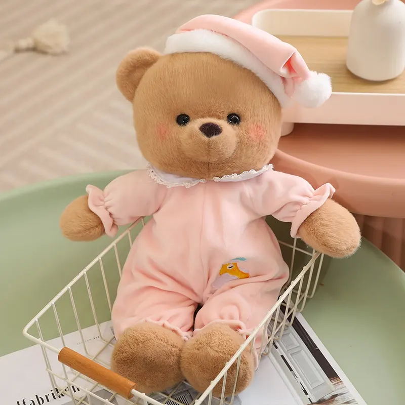 Yeni tasarım dolgu oyuncak ayı peluş oyuncak sevimli hediye iyi gece ayı bebek