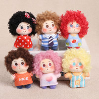 Pendentif poupée Saiter Dudus Spiky Summer Rainbow Curly, jouet en peluche en polyester, style Afro, tacheté, famille Ugly-Cute
