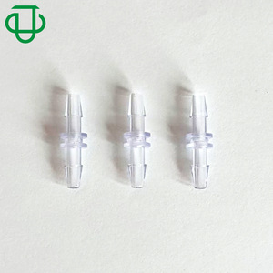 Connecteur de tuyau en plastique PC bleu de haute qualité 1/8\" à diamètre égal, droit, à deux voies, à fentes, pour usage médical - Product Image 4
